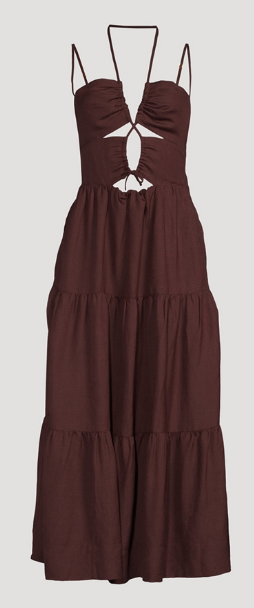 Lace-Up Backless Midi Dress- Shona Joy