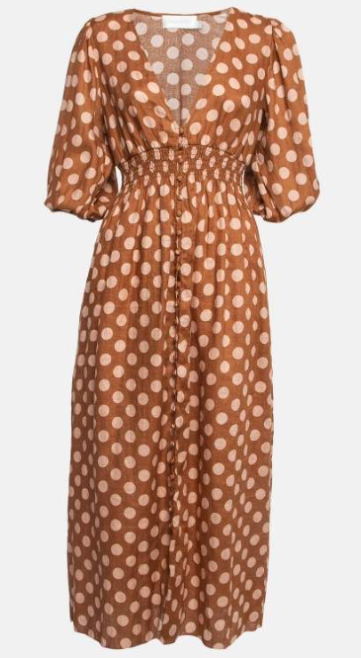 Linen Polkadot dress- Zimmerman