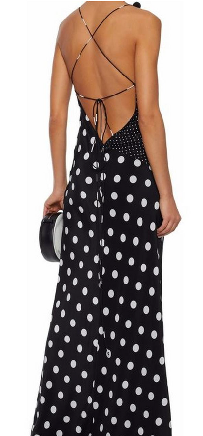 Polka Dot Silk gown- Michelle Mason